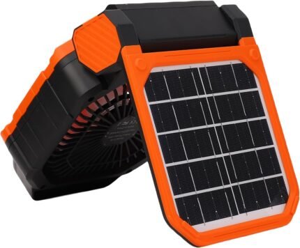 Solar Camping Fan with Power Bank
